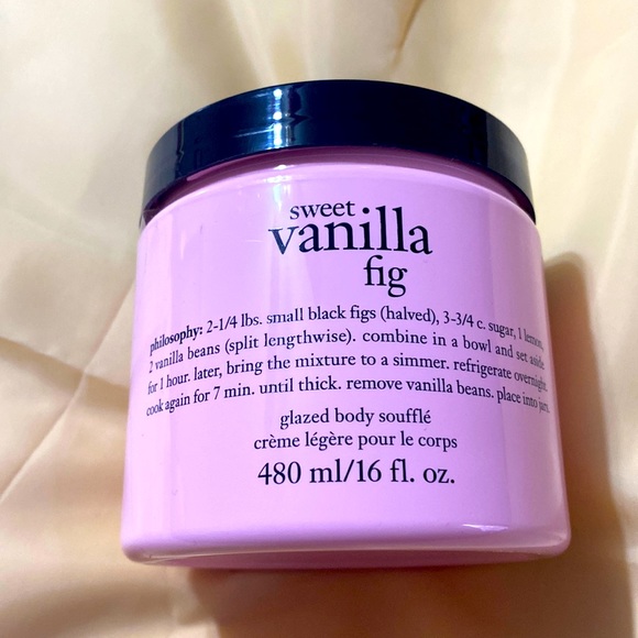 Philosophy Other - NWOT Philosophy sweet vanilla fig super size glazed  body soufflé, 16 fl oz